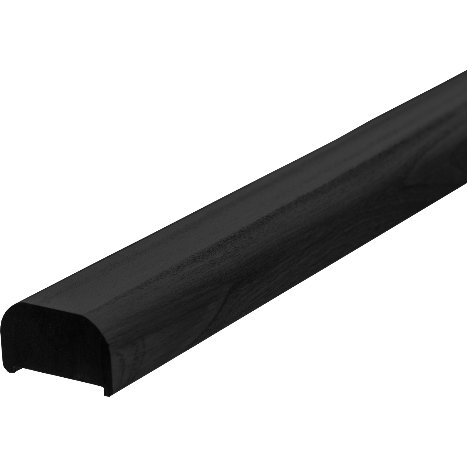 Handlauf für Stahlpfosten in Mahagoni - 199 cm - Schwarz RAL 9005