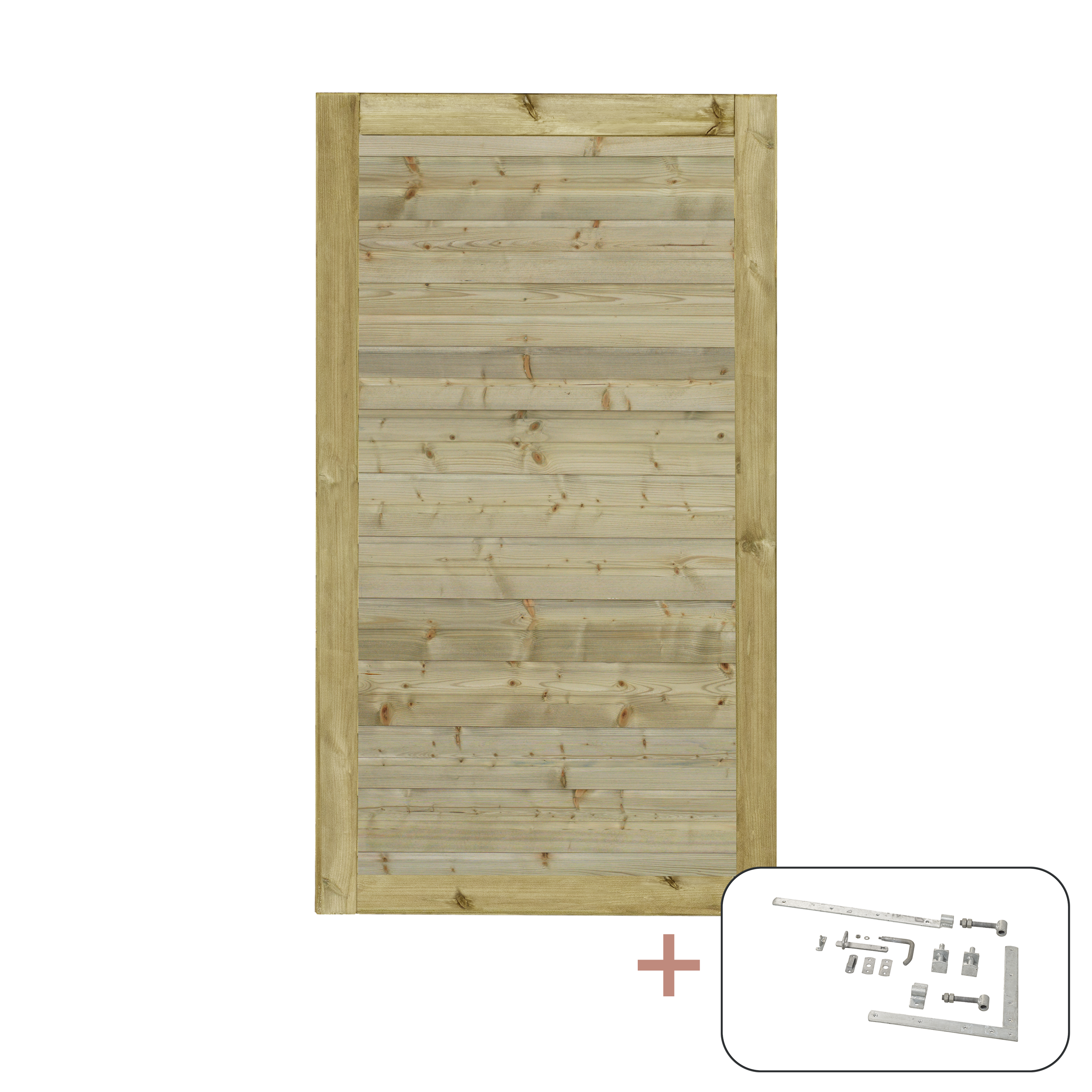 PLUS Plank Enkeltlåge inkl. beslag - 100×163 cm