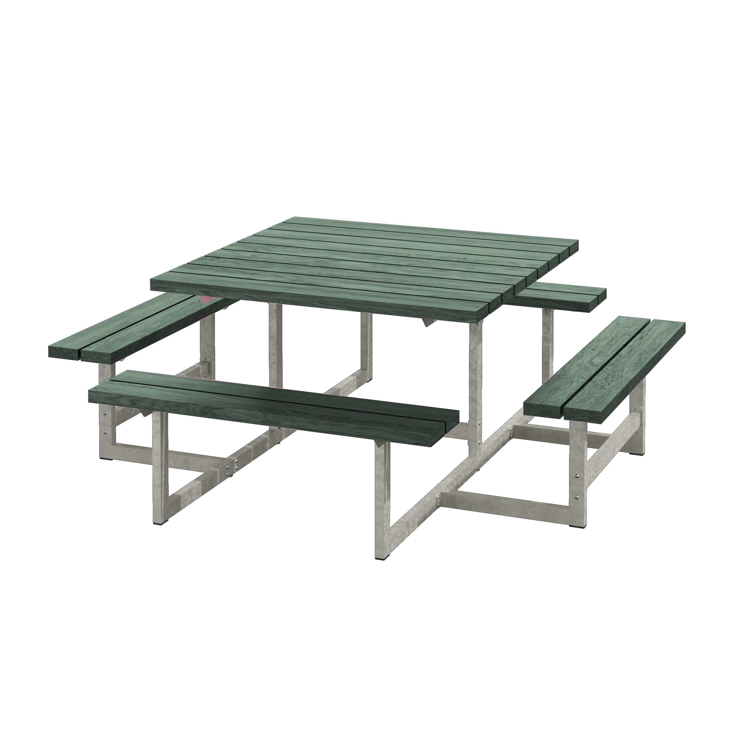 Picnic Bord/Bænkesæt - 200 cm - ReTex - Grøn