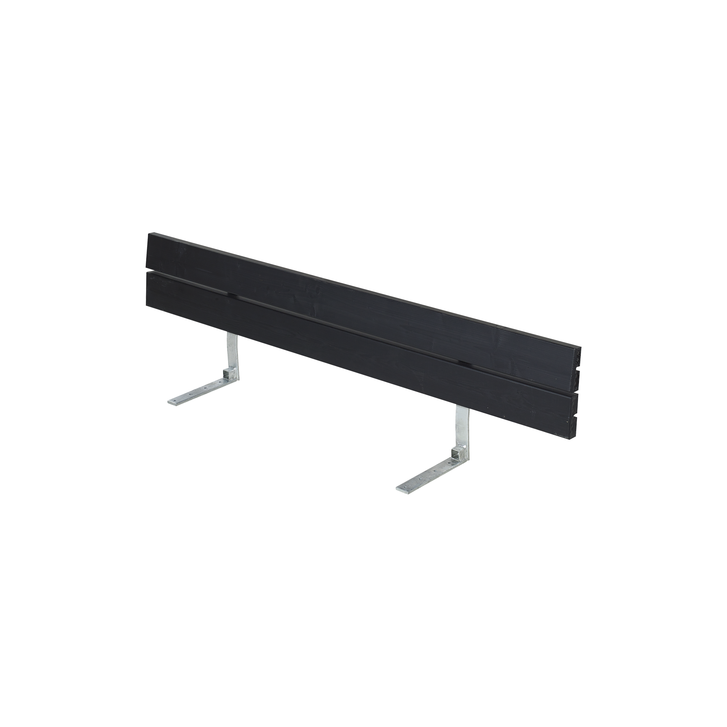 Ryglæn til Plankebænk - 166 cm - Sort