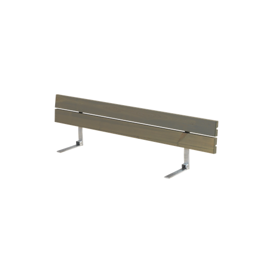 Rückenlehne  mit Beschlag (für Plankenbank) - 166 cm - Graubraun
