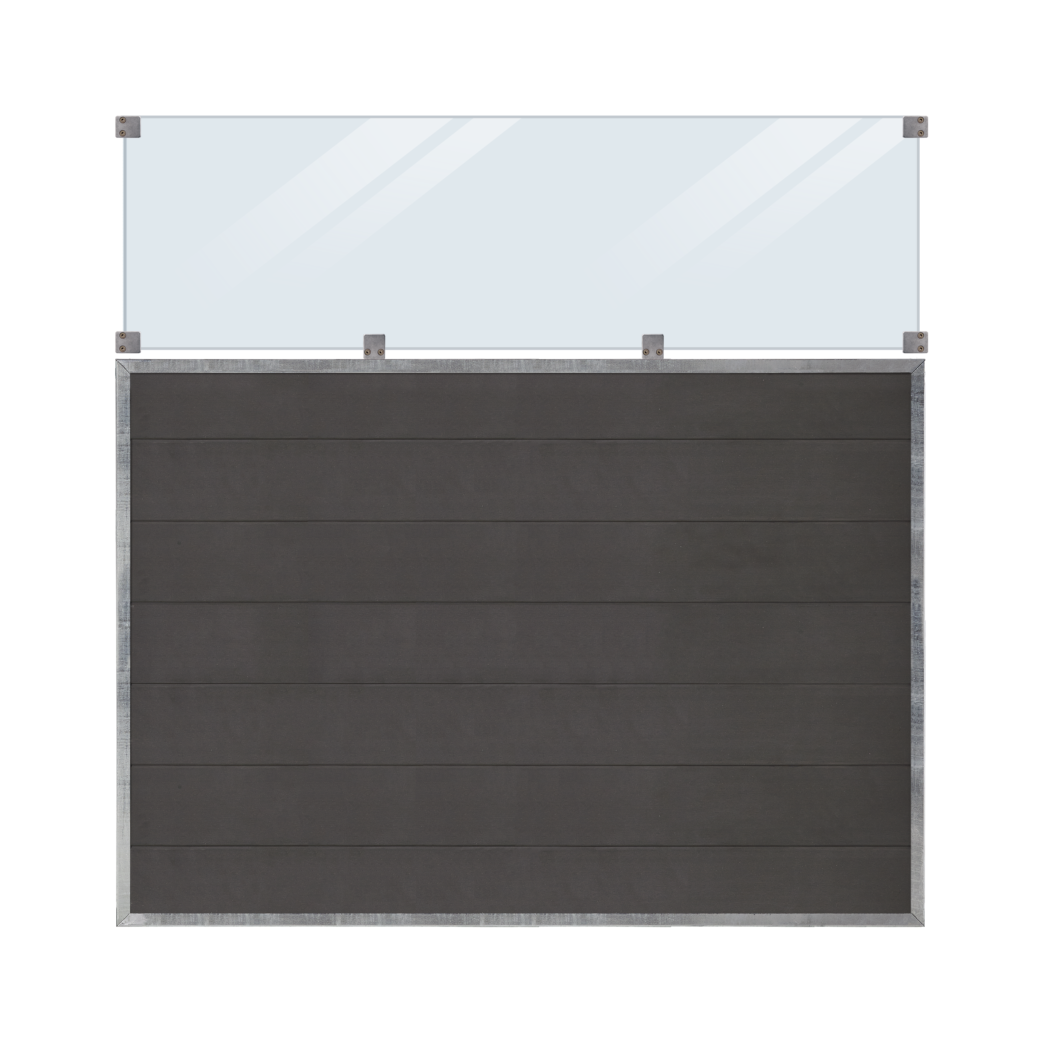 Futura Komposithegn m/klart glas - 180×180 cm