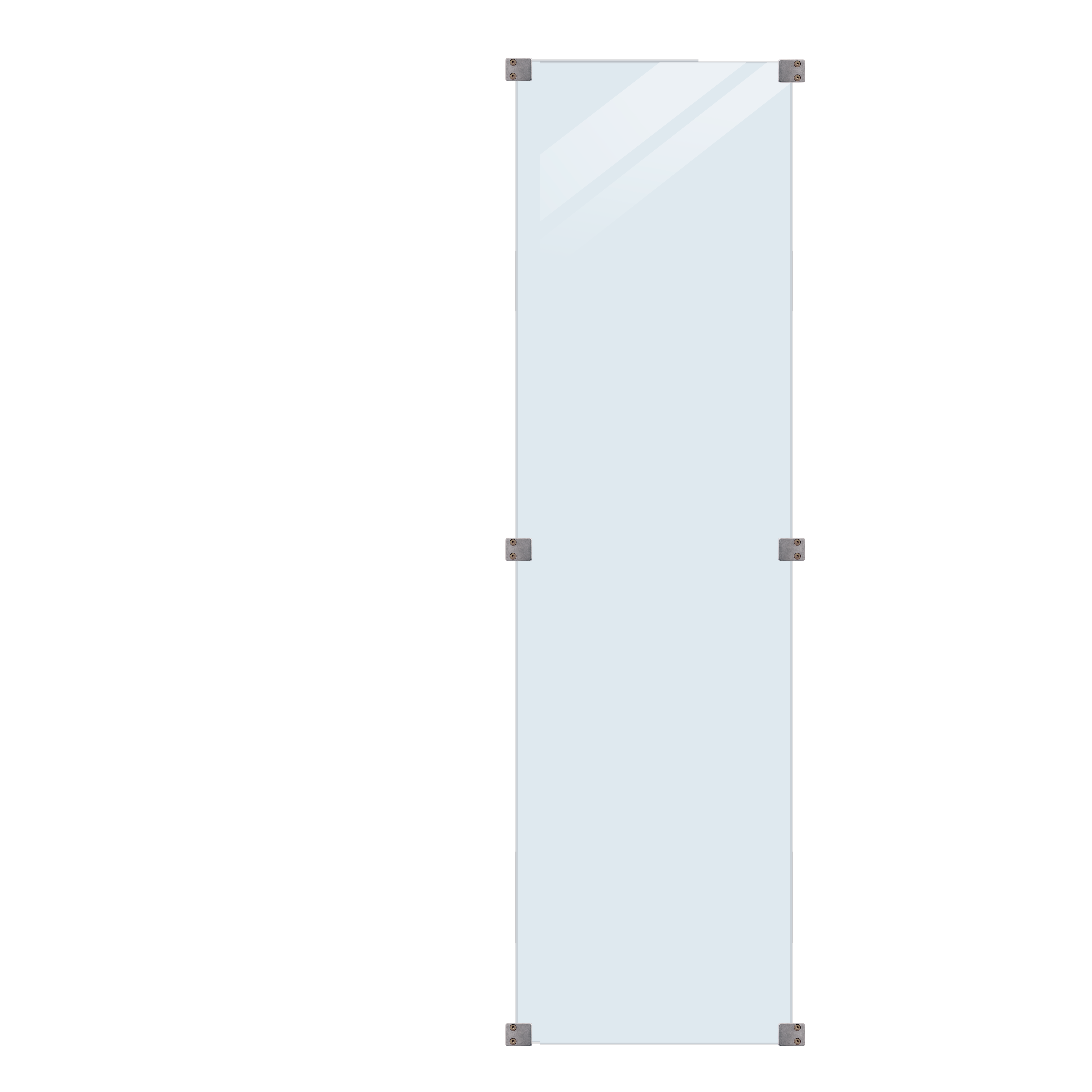Hærdet Glashegn - Klart - 55,4x176 cm