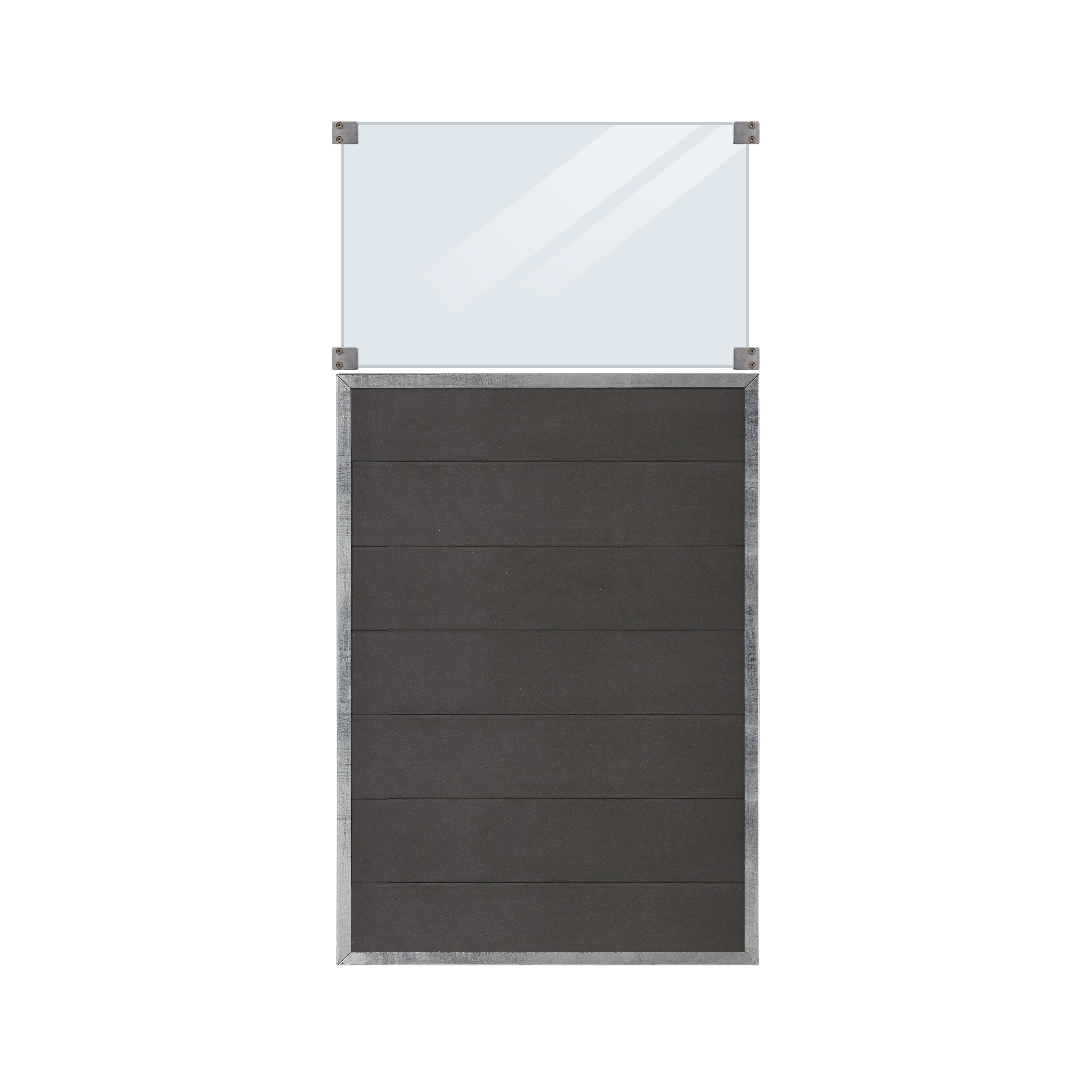 Futura Komposithegn m/klart glas - 90×180 cm 