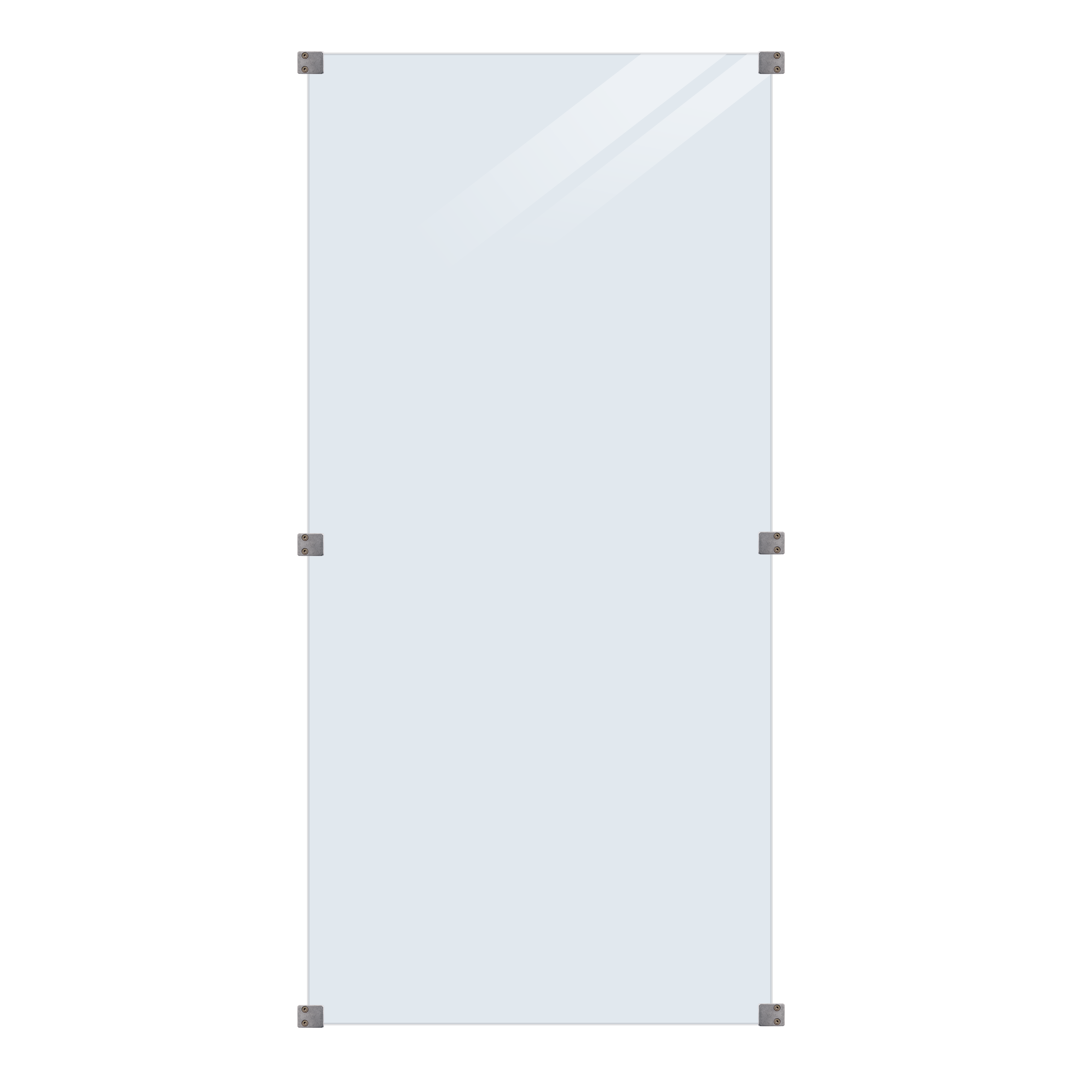 Glaszaun, klares Glas 90x180 cm