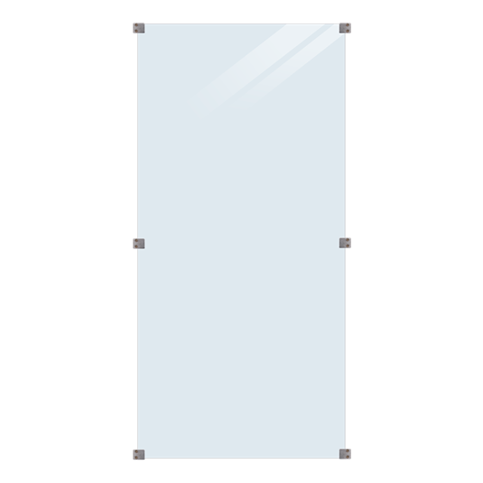 Hærdet Glashegn - Klart - 90x180 cm