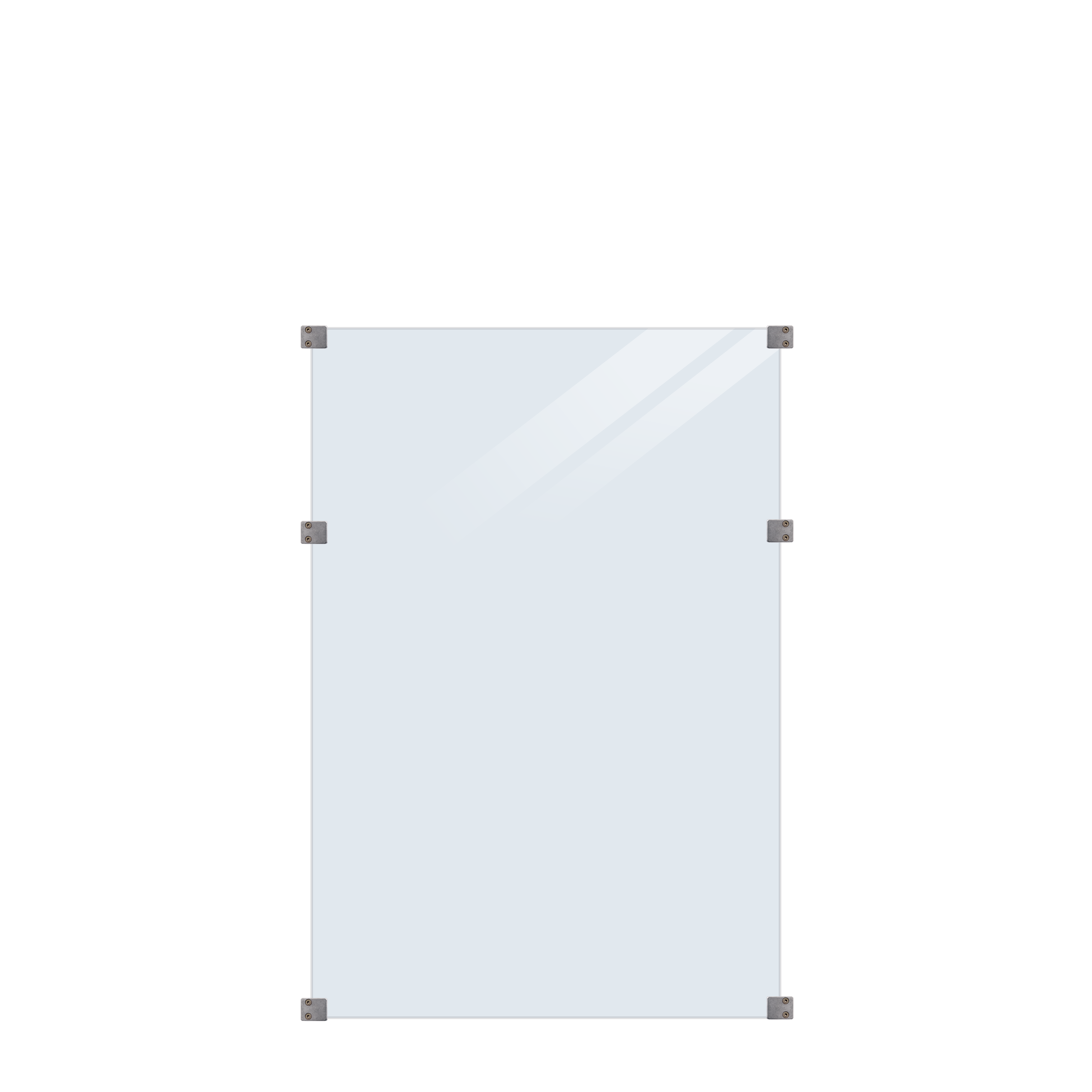 Glaszaun, klares Glas 90x127 cm