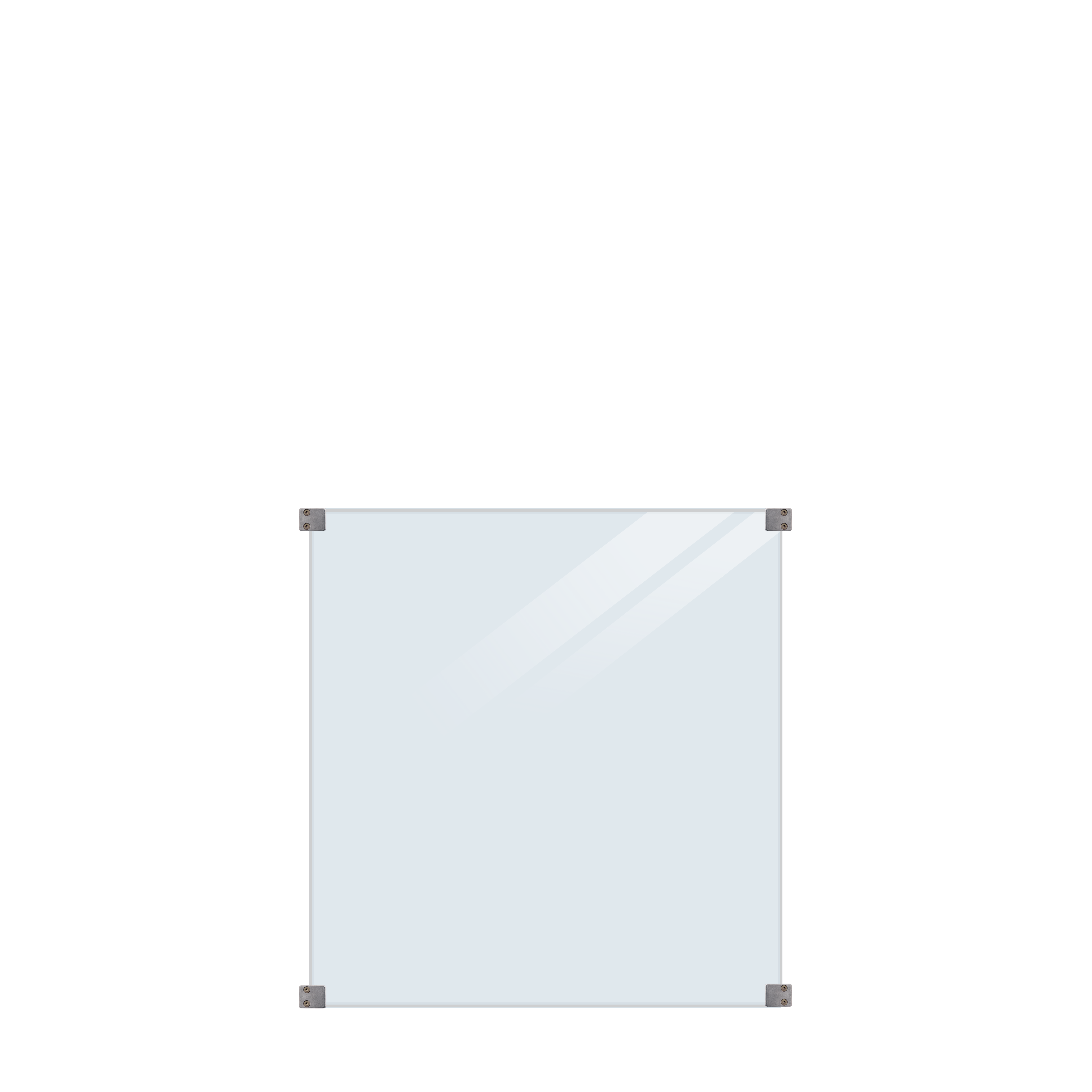 Glaszaun, klares Glas 90x91 cm