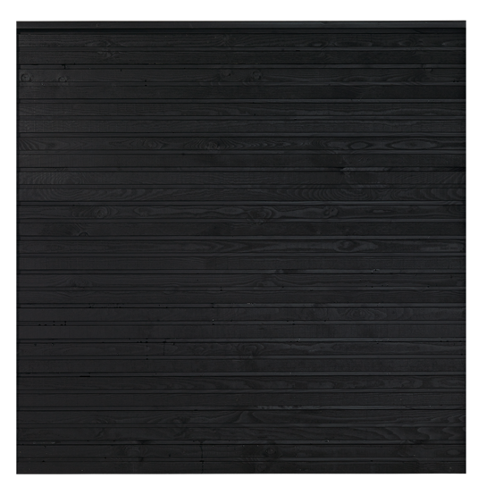 PLUS Plank Profilzaun - Schwarz - 174x166 cm
