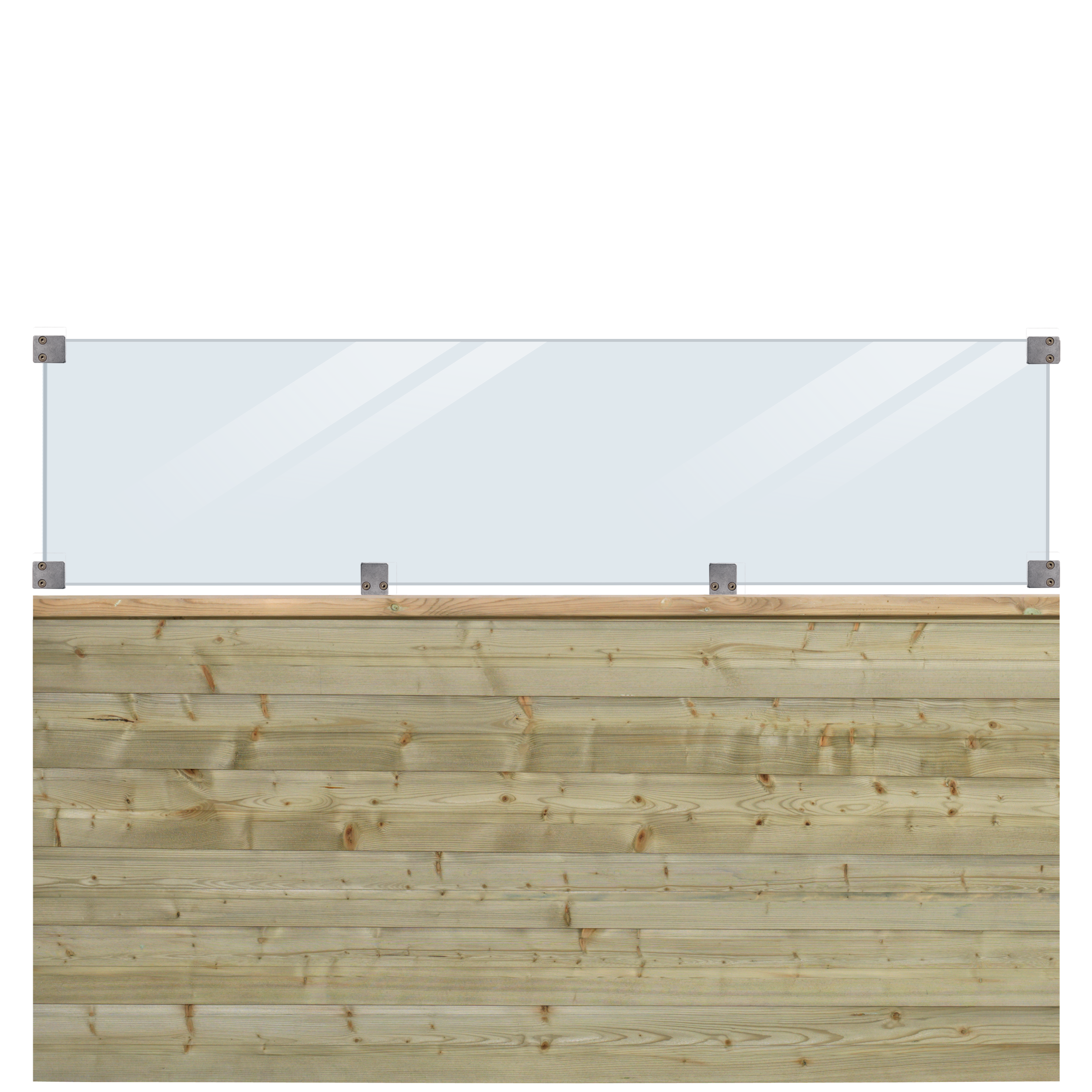 PLUS Plank Profilhegn m/glas - 174x125 cm