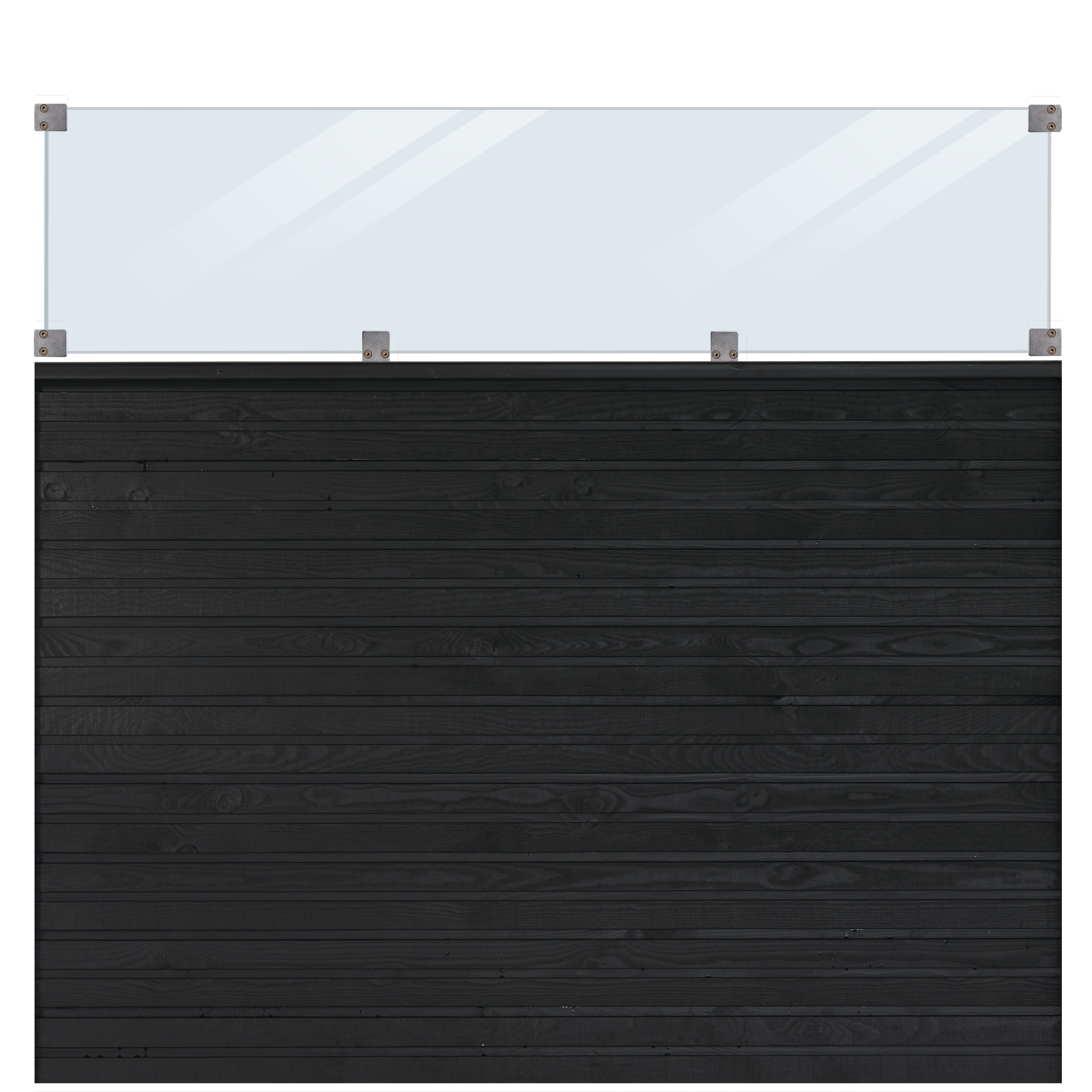 PLUS Plank Profilhegn m/glas - 174x163 cm
