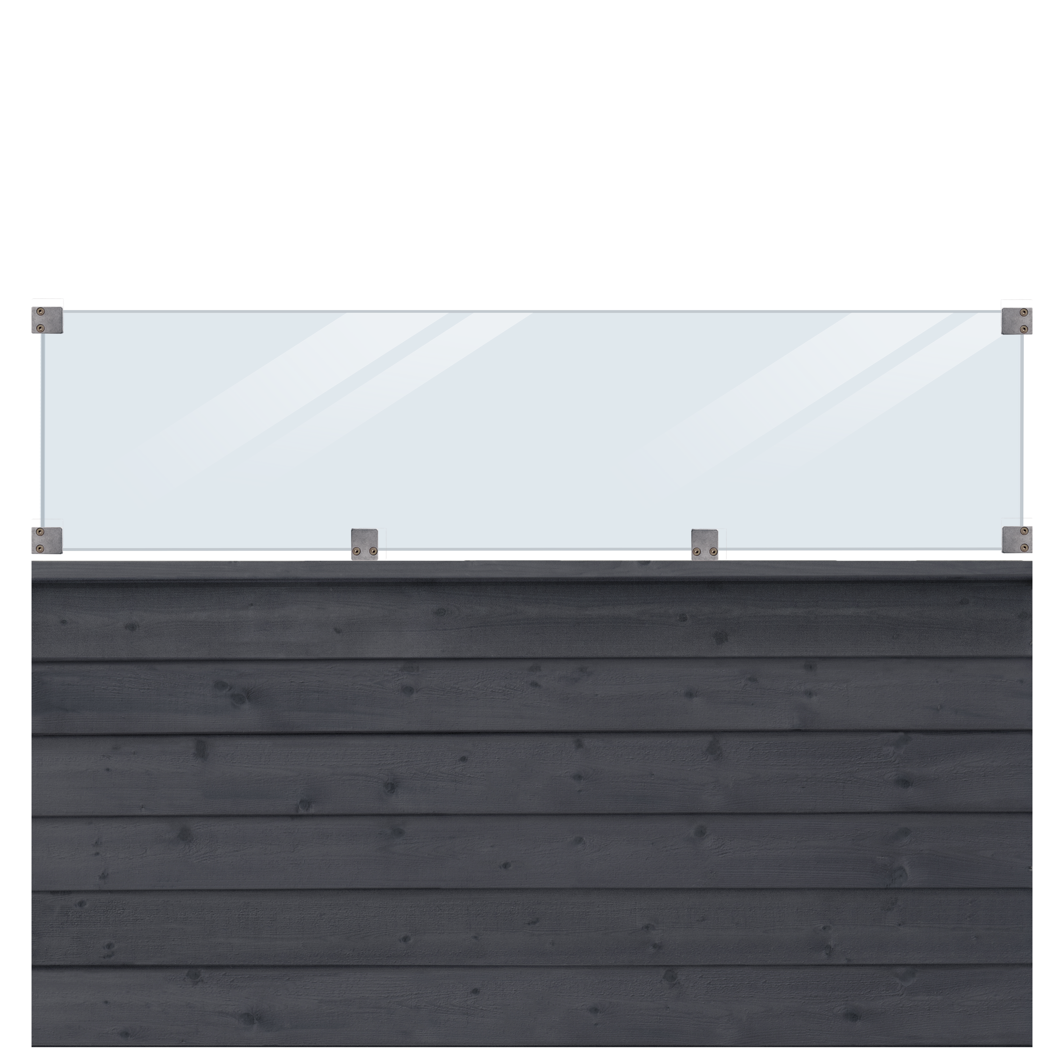 PLUS Klink Profilhegn m/glas - 174x125 cm