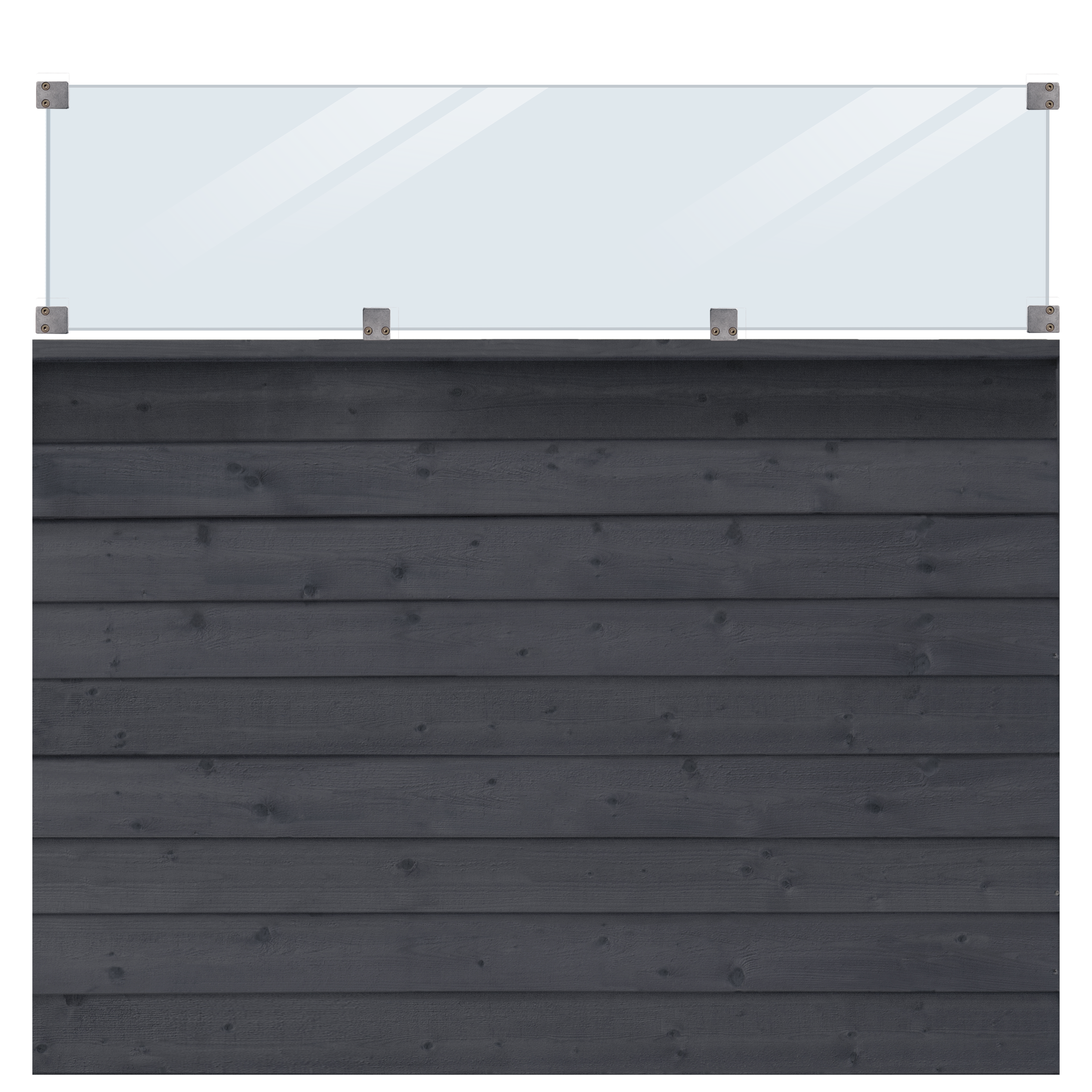 PLUS Klink Profilhegn m/glas - 174x163 cm