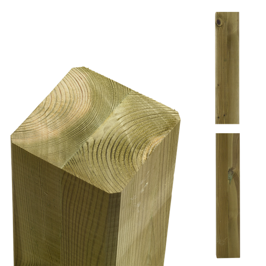 Omlimet Cubic drager - 9x9x369 cm - Trykimprægneret