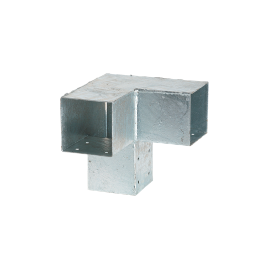 Cubic Hjørnebeslag dobbelt - til 9×9 cm stolper