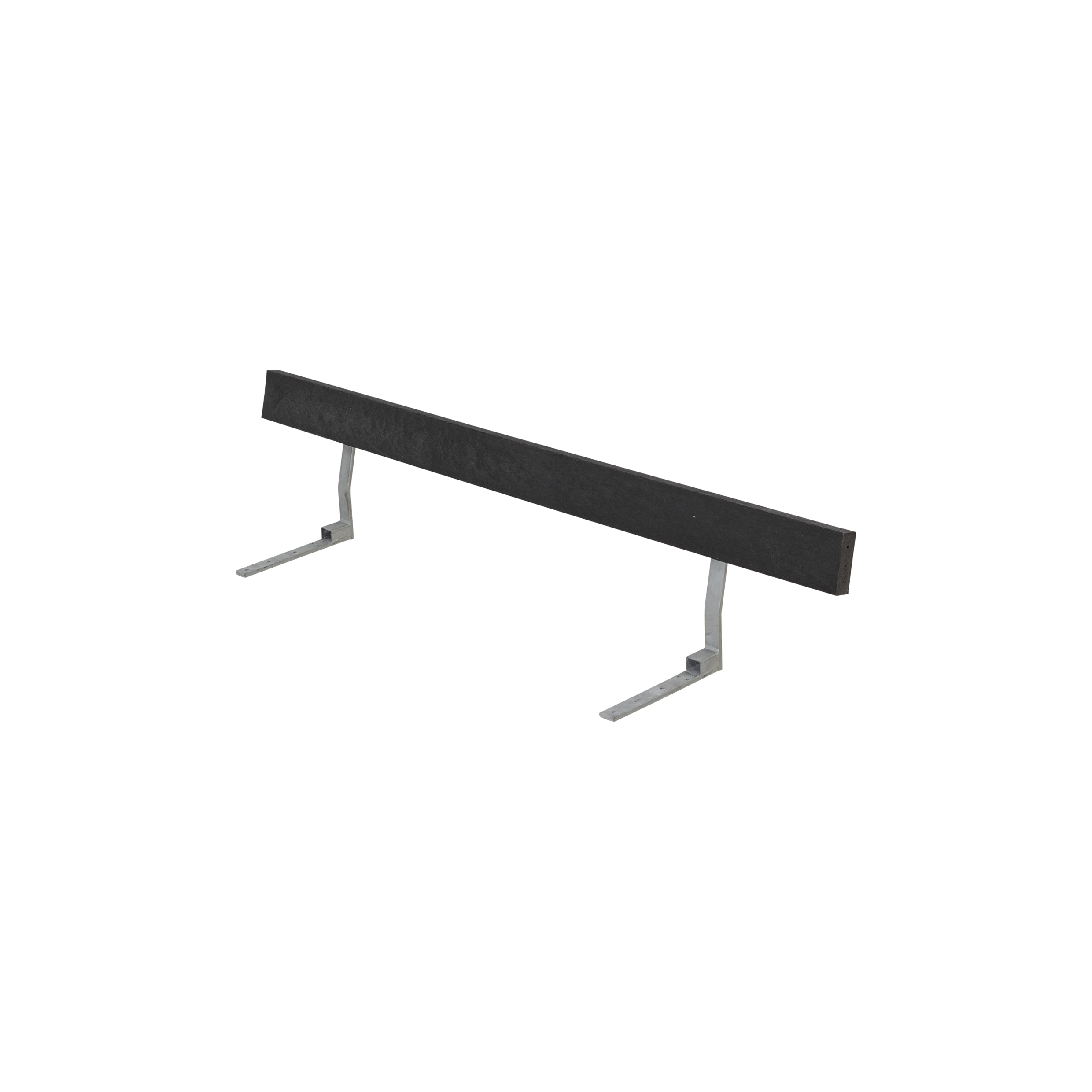 Ryglæn til Bord/Bænkesæt - 177 cm - RePlast - Sort