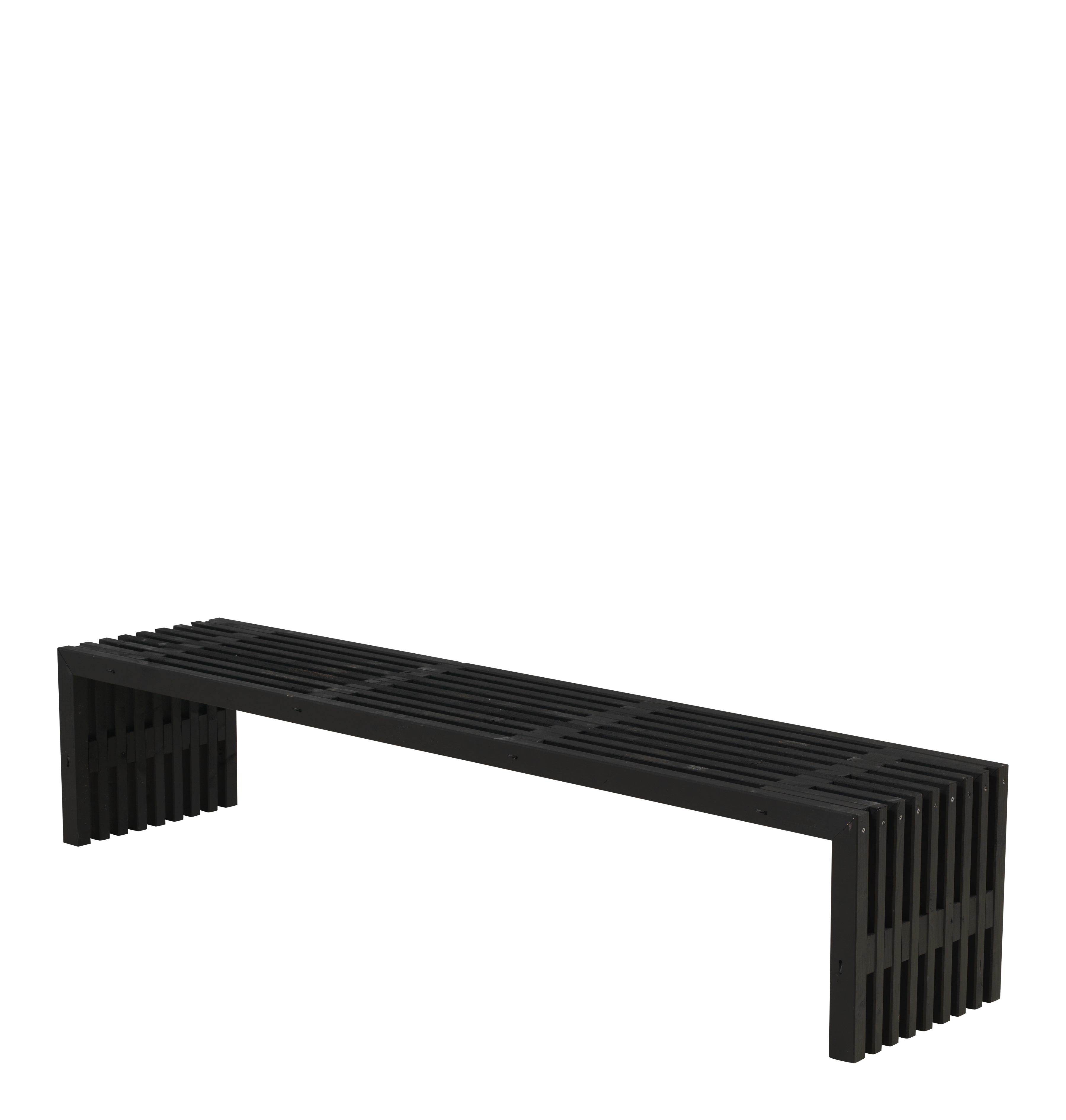 Rustik Trallebænk Design - 218×49 cm - Sort