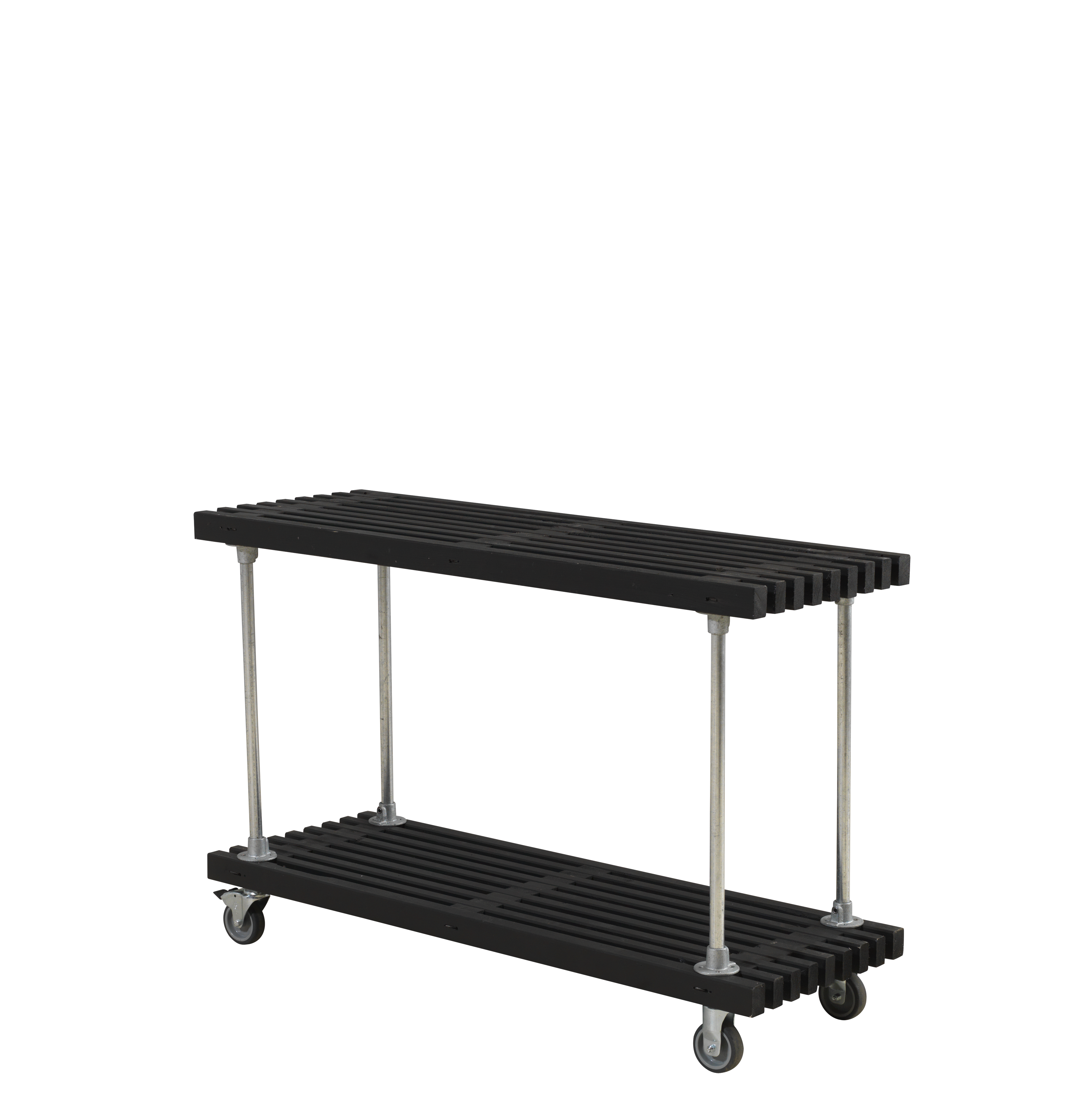 Tralle Grill-/Anretterbord m/hjul - 138 cm - Sort