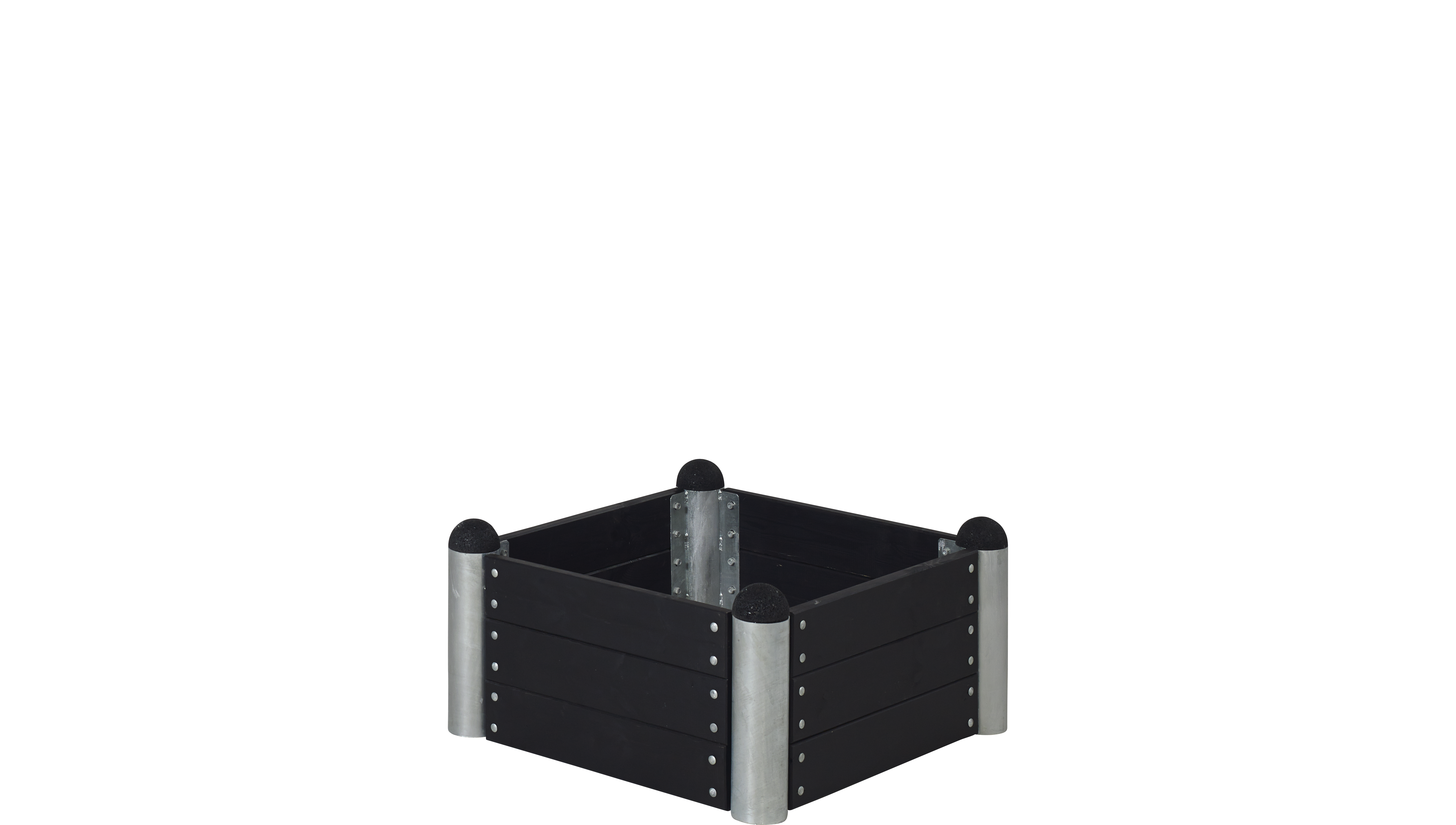 PIPE Højbed - 80×80 cm - Sort