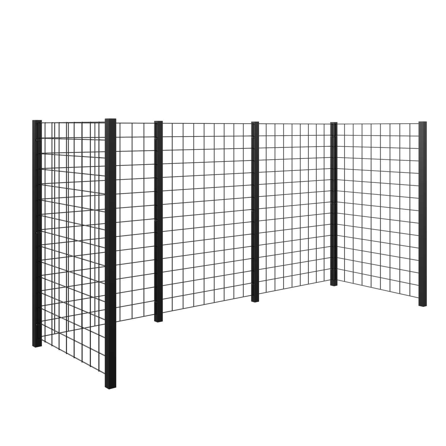 Renovationsskjul - Sort Stålespalier - 288×99×147 cm