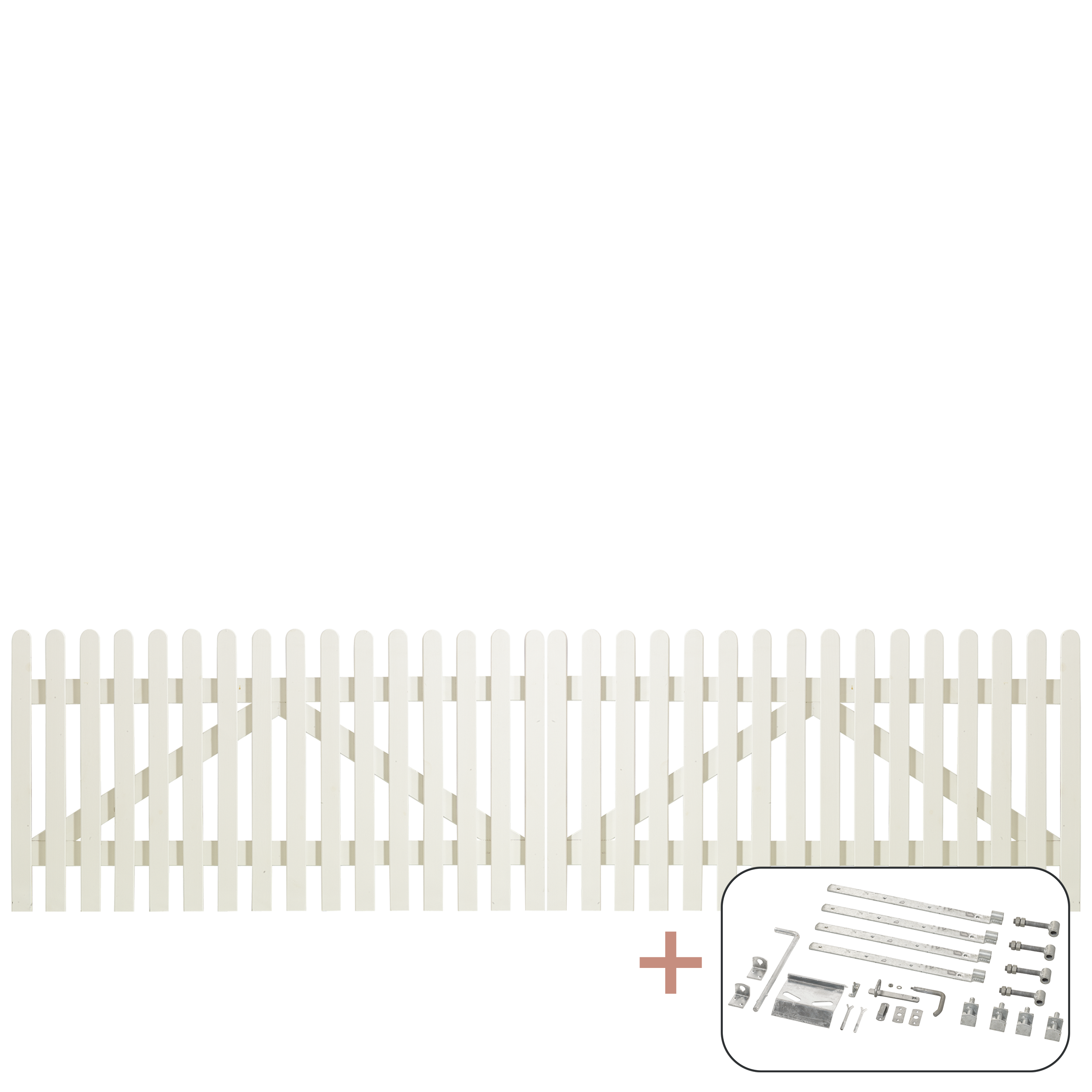 Retro Dobbeltlåge inkl. beslag - 300×80 cm