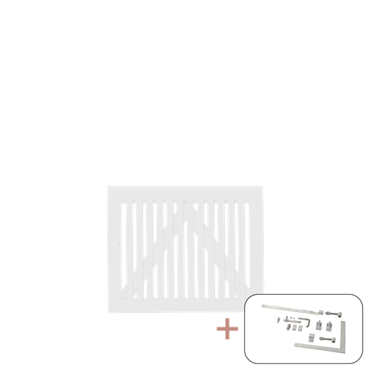 Sendai Enkeltlåge inkl. beslag - 100×80 cm