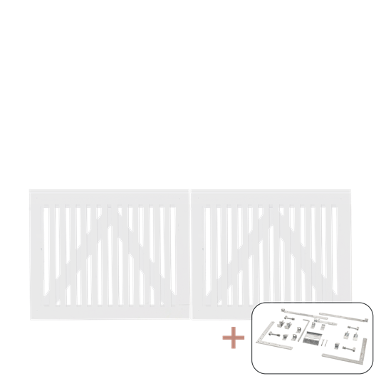 Sendai Dobbeltlåge inkl. beslag - 200×80 cm