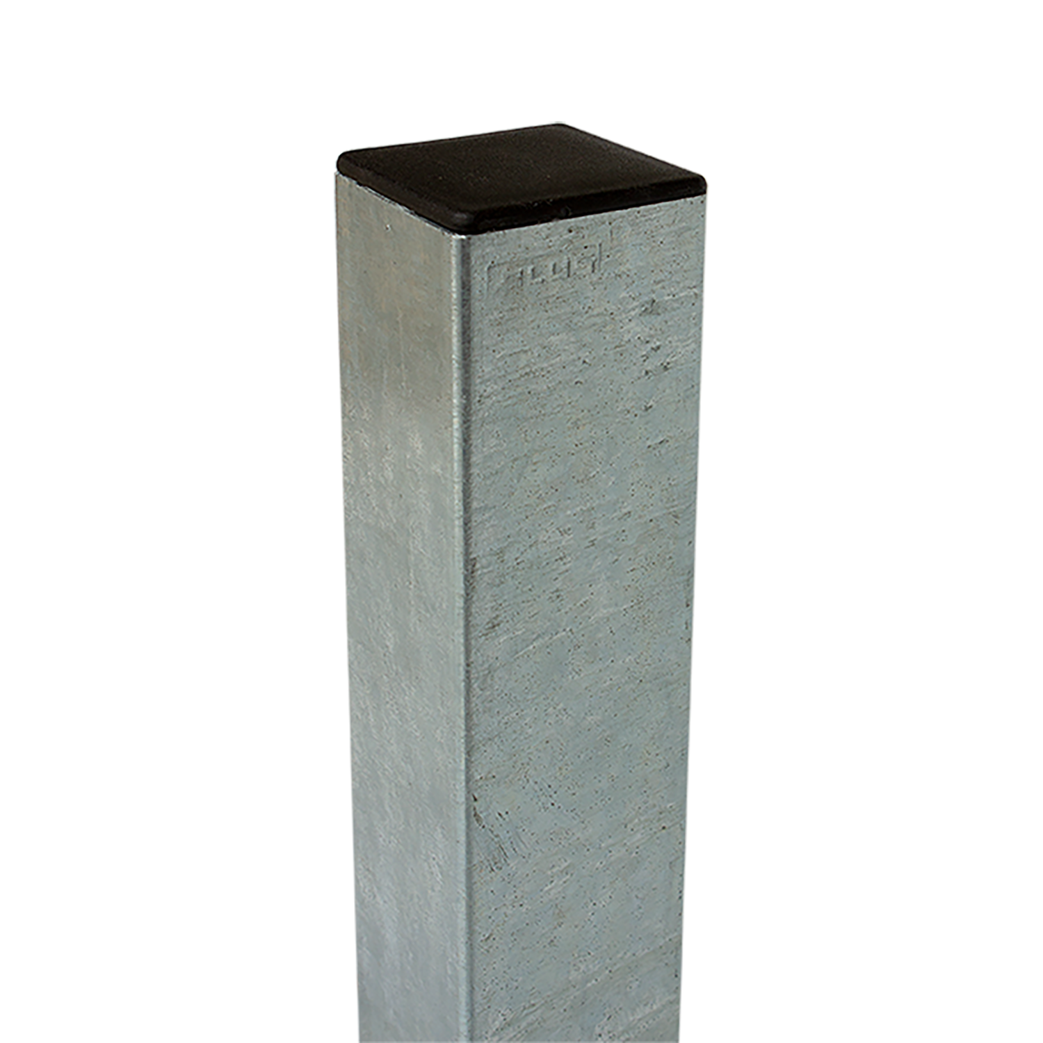 Stålstolpe 8x8x186 cm - til nedstøbning - inkl. 1 stk. stolpeafdækning