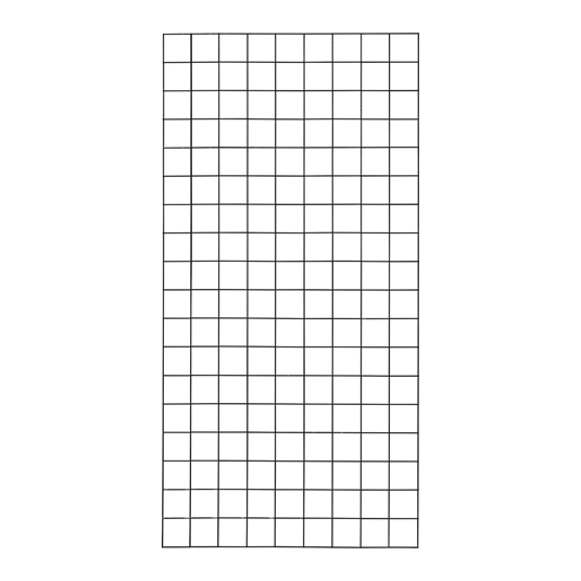 Stålespalier - Pulverlakeret sort - 90×180 cm, m/kant