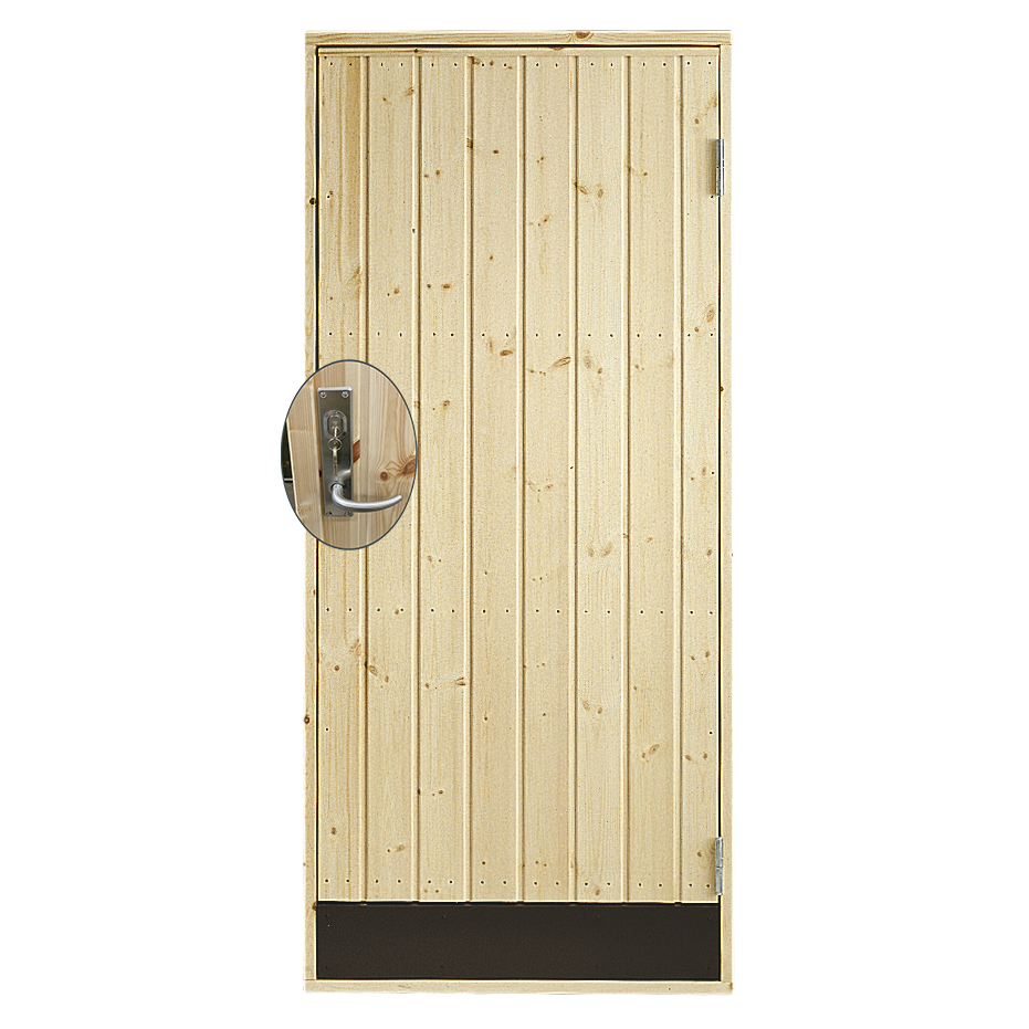 Udhusdør panel inkl. karm/montagesæt - HU - 78,6×187,8 cm