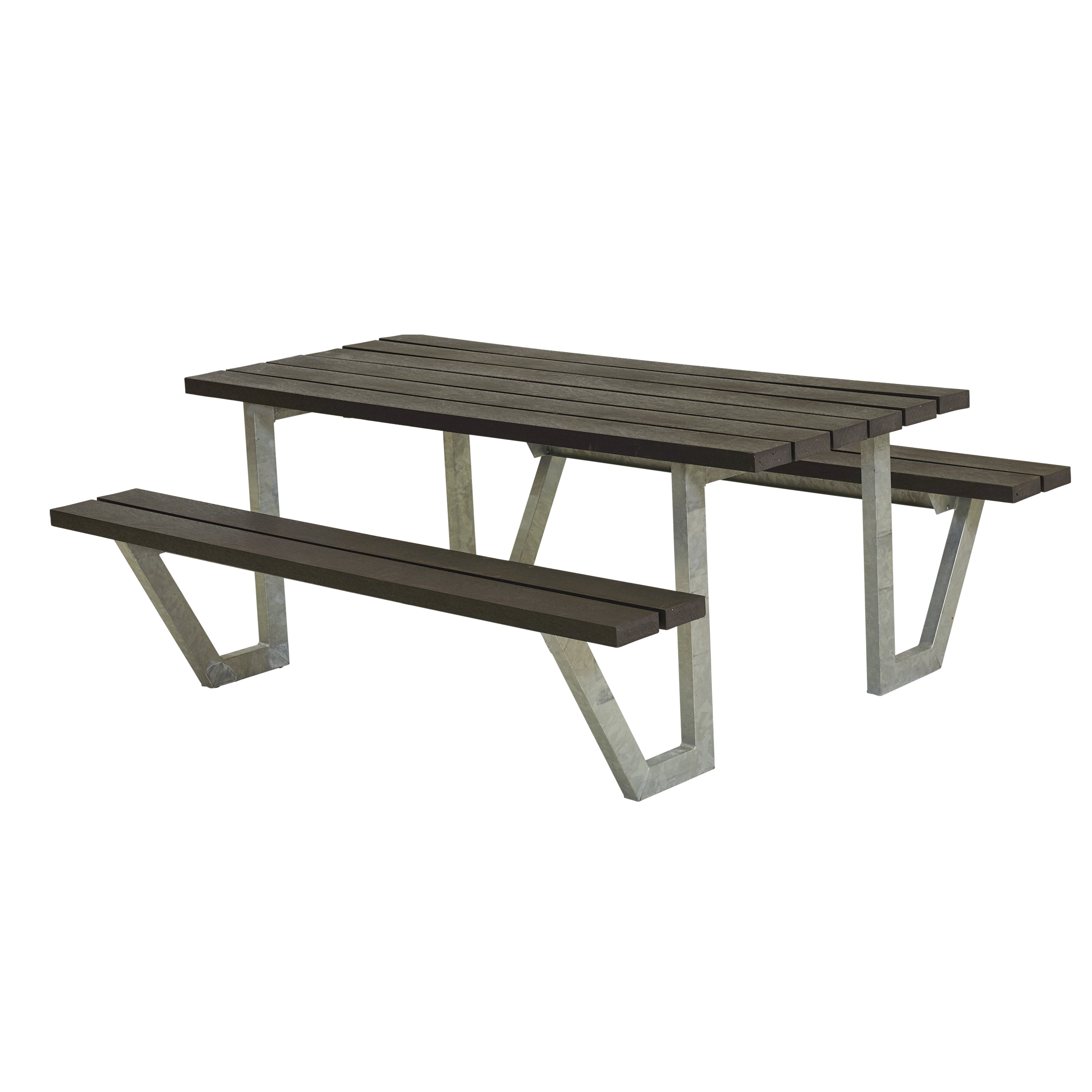 Wega Bord/Bænkesæt - 177 cm - ReTex - Sort