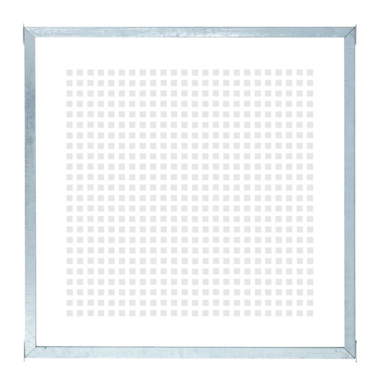 Gehärtetes Glaszaun m/Rahmen und matten Feldern - 90×90 cm