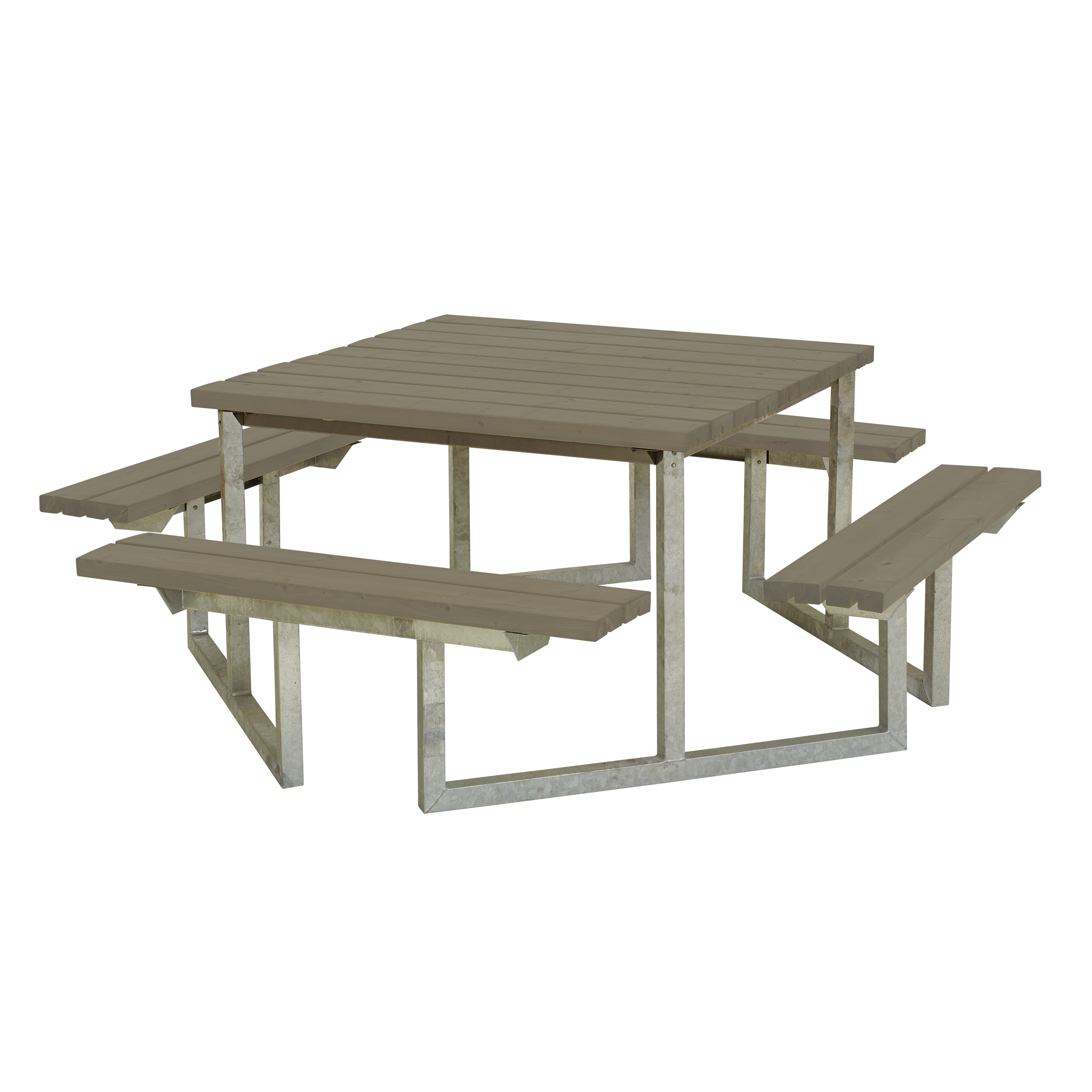 Twist Bord/Bænkesæt - 204 cm - Gråbrun