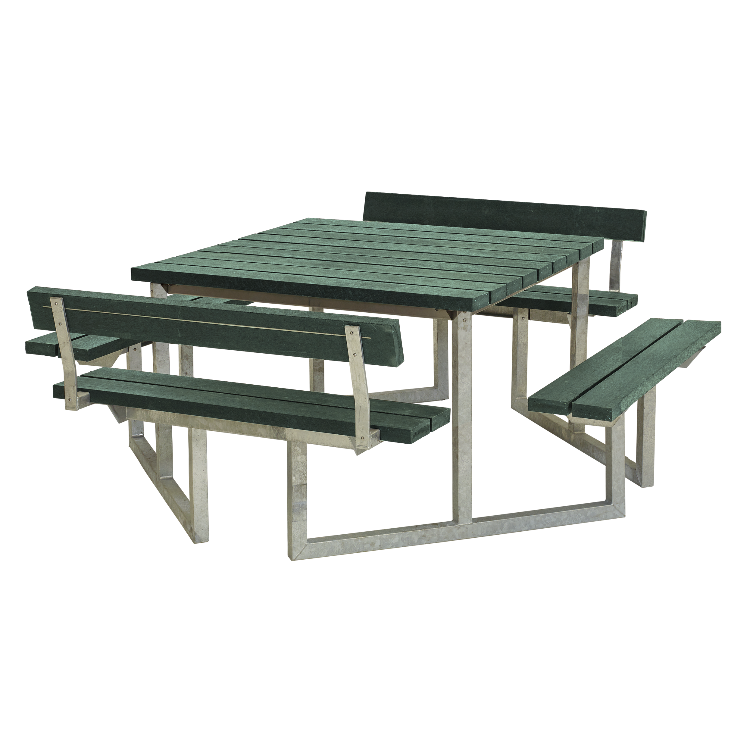 Twist Bord/Bænkesæt m/2 ryglæn - 204 cm - ReTex - Grøn