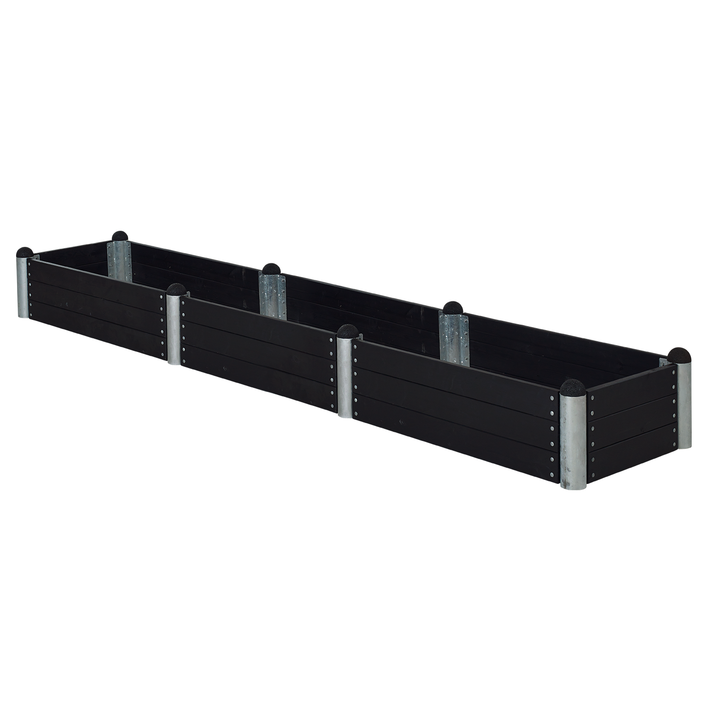PIPE Højbed - 400×80 cm - Sort