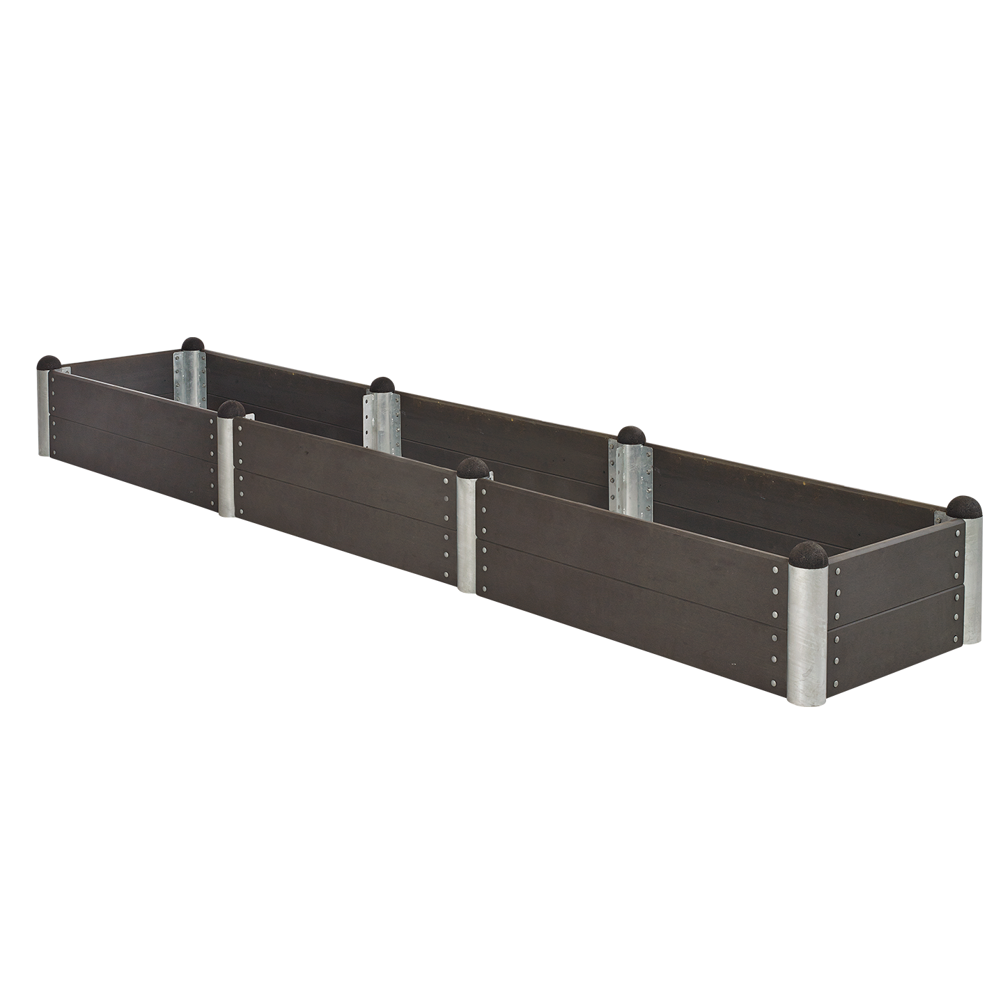 PIPE Højbed - 394×78 cm - Komposit skifergrå
